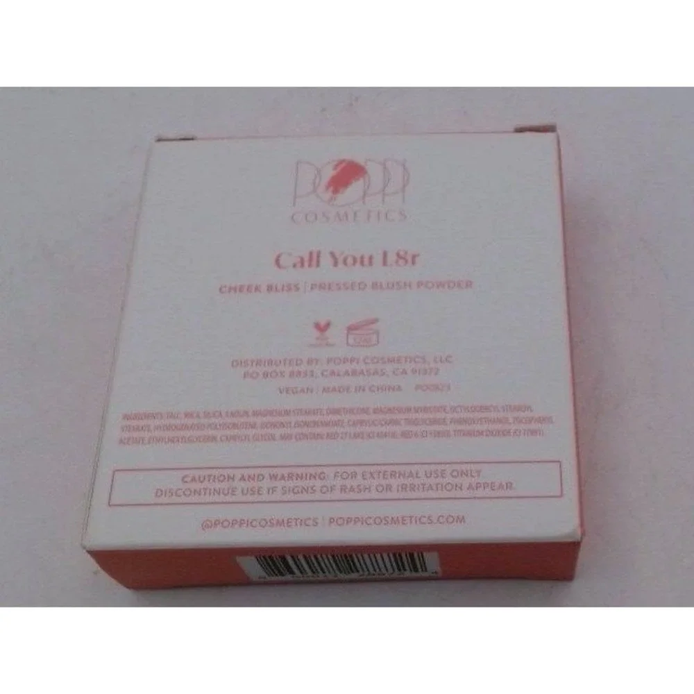 Poppi Cosmetics - Cheek Bliss, Pressed Powder Blush, Call You L8r, BNIB